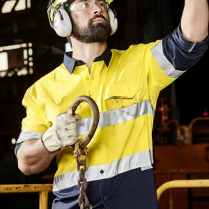 Mens Rugged Cooling Hi Vis Taped Long Sleeve Shirt
